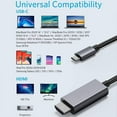 thumbnail image 2 of IDOLCO USB C to HDMI Cable for Home Office 6ft, 4K 60Hz USB Type C to HDMI Adapter Cable for MacBook/Pro/Air, Surface Book 2,Galaxy S22 and More [Thunderbolt 3 Compatible], 2 of 8
