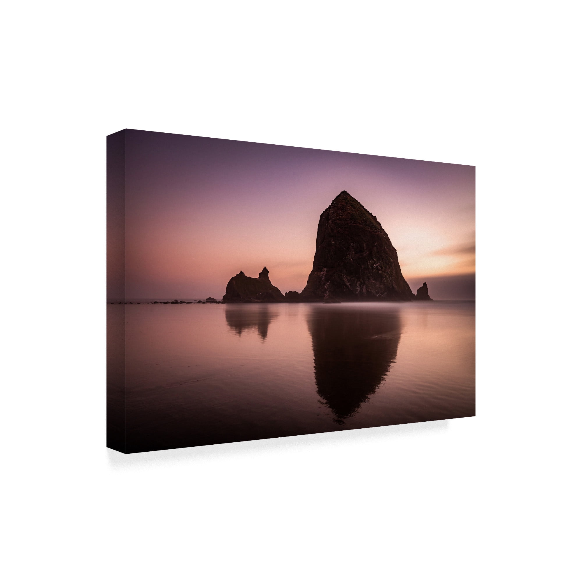 Trademark Fine Art 'Haystack Rock' Canvas Art by Pierre Leclerc
