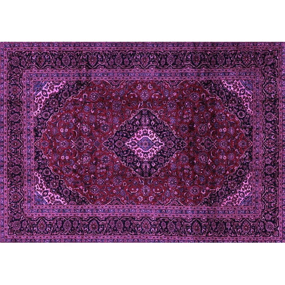 Ahgly Company Indoor Rectangle Persian Purple Traditional Area Rugs, 7' x 9'