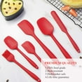 thumbnail image 2 of Heat Resistant Silicone Spatulas Set 6pcs, Seamless Design Non-Stick Mixing Spatulas with Stainless Steel Core, Premium BPA-Free Rubber Spatula Baking Cooking Utensile for Home Kitchen BBQ (black), 2 of 7