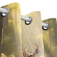 thumbnail image 3 of Deers Forest Trees Lake Blackout Curtain Panels 63x55in Drapes Privacy Assured for Living room Bedroom Bathroom 2 panels set, 3 of 5