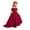 F74-Red, variant on FYDUU Girls Bridesmaid Dresses Flower Girl Dress Formal Wedding Pageant Long Maxi Dress A-Line Birthday Party Gown Princess Dress 12-13 Years