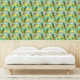 thumbnail image 3 of Ambesonne Floral Peel & Stick Wallpaper for Home, Summer Vibe with Pineapples, 13"x72", Seafoam Multicolor, 3 of 5