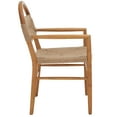thumbnail image 6 of SAFAVIEH Farley Classic Jute Rope Solid Dining Armchair, Brown/Natural, 6 of 13