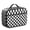 Black and White, variant on Orange and White Checkered Pattern Insulated Lunch Bag Teens,Bento School Lunch Bag for Teens for Work,Picnic or Travel 10.6x7.7x4.3 Inches,12 Can Capacity