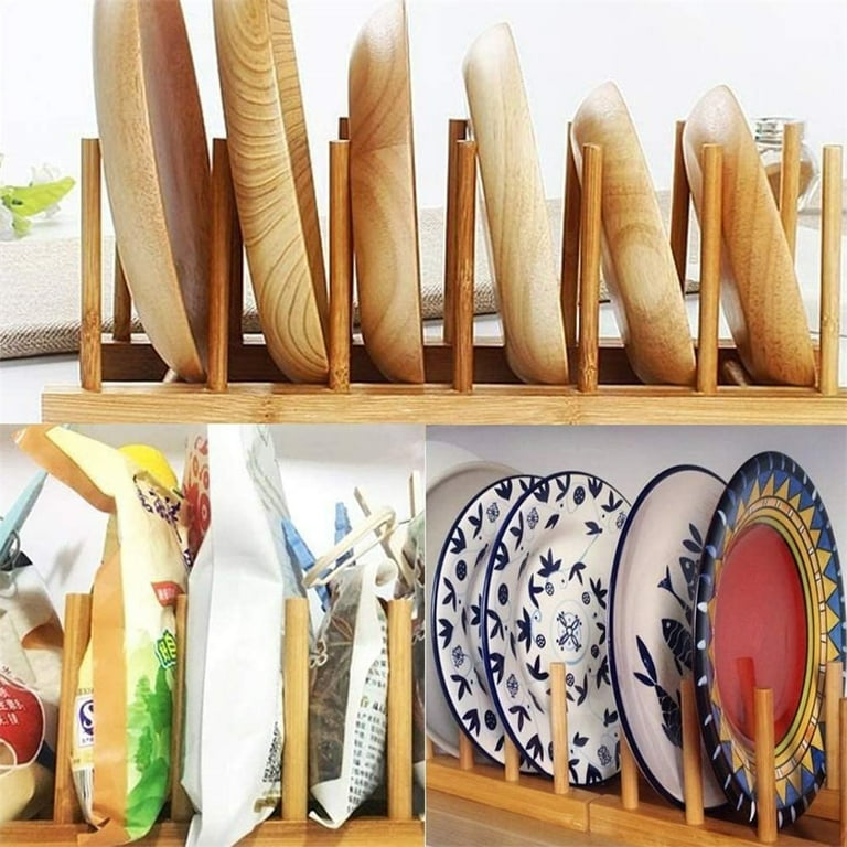 Bamboo Wooden Dish Rack/Dish Dryer/Plate Holder Kitchen Storage