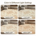 thumbnail image 7 of ODIKA 2'x3' Washable Accent Rug Pet Friendly, Bedside Mat Carpetas Vintage Tan Botanical Distressed Scrollwork Para Sala for Bedroom, Nursery, RV, 7 of 7