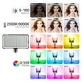 thumbnail image 2 of Luz de vídeo LED ENEGON RGB 2500-9000 K con batería de 4000 mAh, 2 of 7