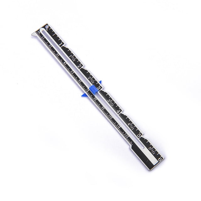 Becaristey Seam Guide Ruler Manual DIY Aluminum Fix Firmly Highly Polished Quilting Rulers for Dress Marking Handicrafts Embroidery Blue 1Set
