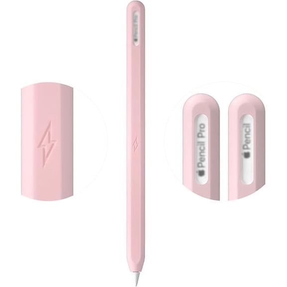 Ultra Thin Protective Pencil Cover for Apple Pencil Pro &Apple Pencil 2nd Gen Silicone Case Sleeve Compatible with Apple Pencil Pro (Pink)