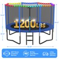 thumbnail image 2 of YORIN 12FT 14FT 8FT 10FT Trampoline with Enclusore Net, Sprinkler & LED Lights, 1200LBS Capacity Outdoor Trampoline for 5-6 Kids, Safety Enclosure Net, Ladder, Heavy-Duty Backyard Round Trampoline, 2 of 8