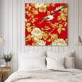 thumbnail image 4 of Yellow Red Flowers Wall Art Painting on Canvas, Luxury Spring Floral Birds Canvas Art Home Prints Wall Art Framed Modern Artwork for Living Room Bedroom Wall Decor 8x8in, 4 of 9