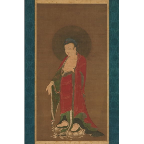 Buddha Amitabha Descending From His Pure Land Fine Art (24 x 36)