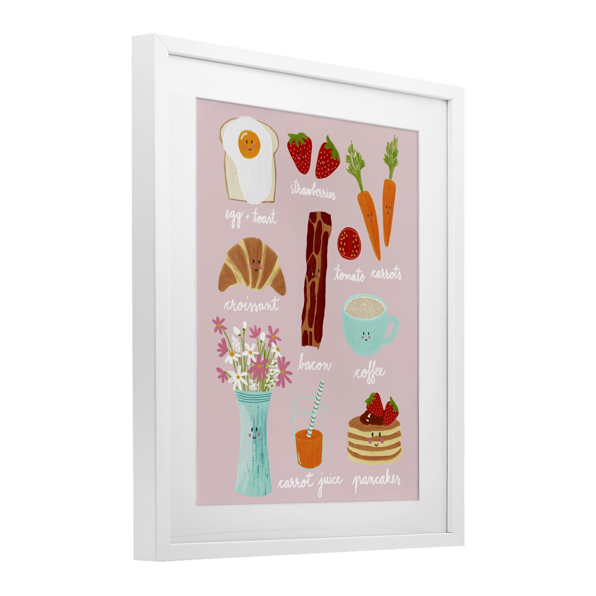 Stupell Industries Lush Summer Breakfast White Framed Print Under Glass, design by Metka Hiti