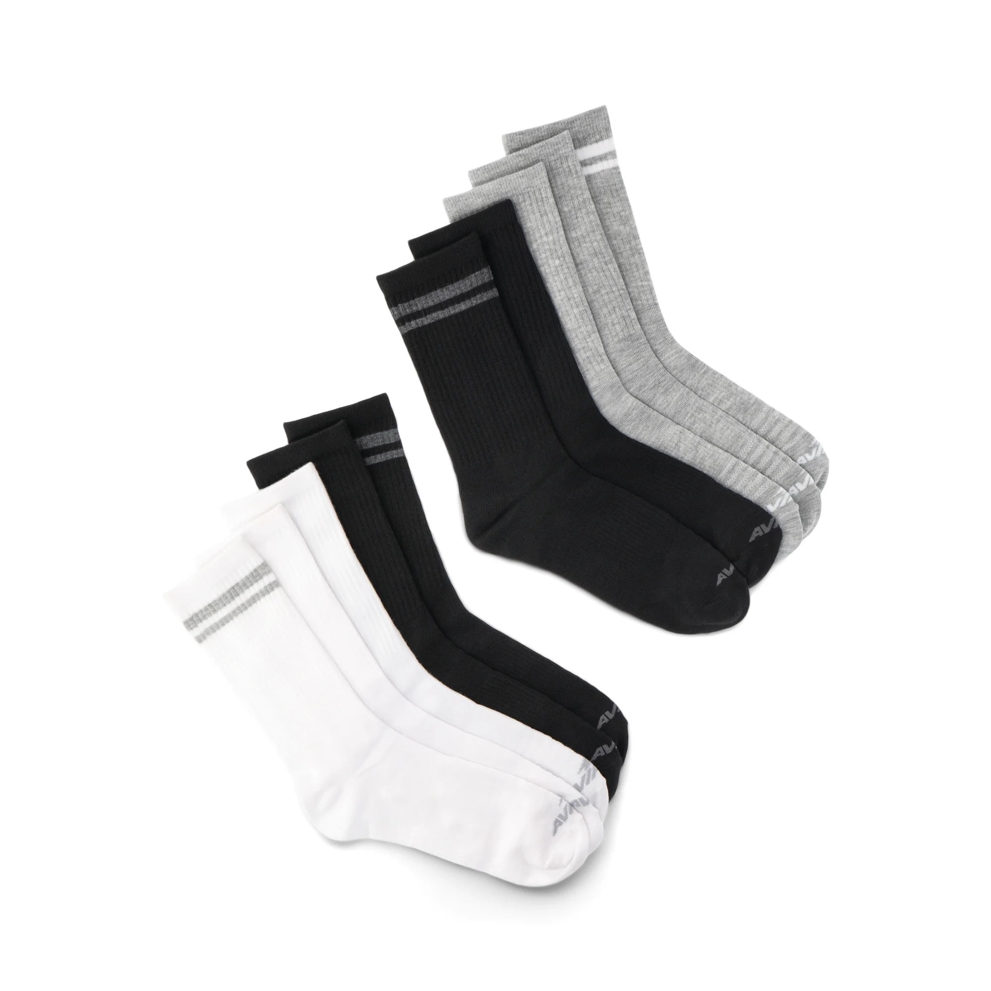 Avia Women's Performance Lightweight Crew Socks, 10-Pack