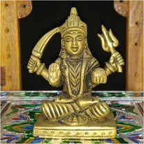Brass Santoshi Ma Statue Small Santoshi Idol Indian God Statue Hindu Goddess Statue Santoshi MATA Sculpture Indian Handcrafted Santoshi Ma Figurine Home Decor Temple Decoration Gift - AtoZ India Cart