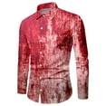 thumbnail image 1 of Chemise Imprimée à Manches Longues Boutonnée Col Rabattu Costume Mode pour Homme Fête Halloween, 1 of 4