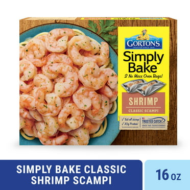 Gorton's Simply Bake Classic Shrimp Scampi, Tail-off Shrimp, Frozen, 2 Pack, 16 oz.