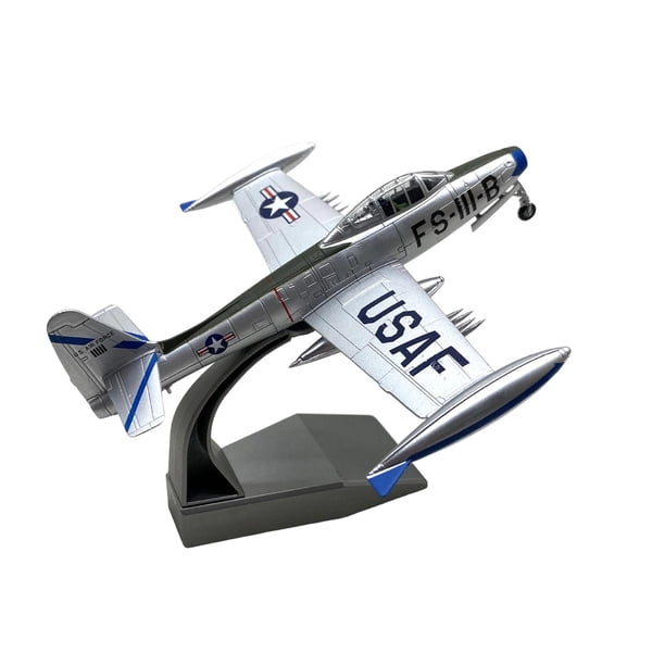 Modelo de avión de F-84 a escala 1/72, avión de simulación fundido a presión con soporte de exhibición, conmemorativo para cumpleaños de niños