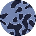 thumbnail image 1 of Ahgly Company Machine Washable Indoor Round Transitional Blue Area Rugs, 6' Round, 1 of 7
