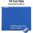 thumbnail image 3 of Purple Hanging File Folders 5 Tab Letter Size Durable Coated Hangers, 3 of 5