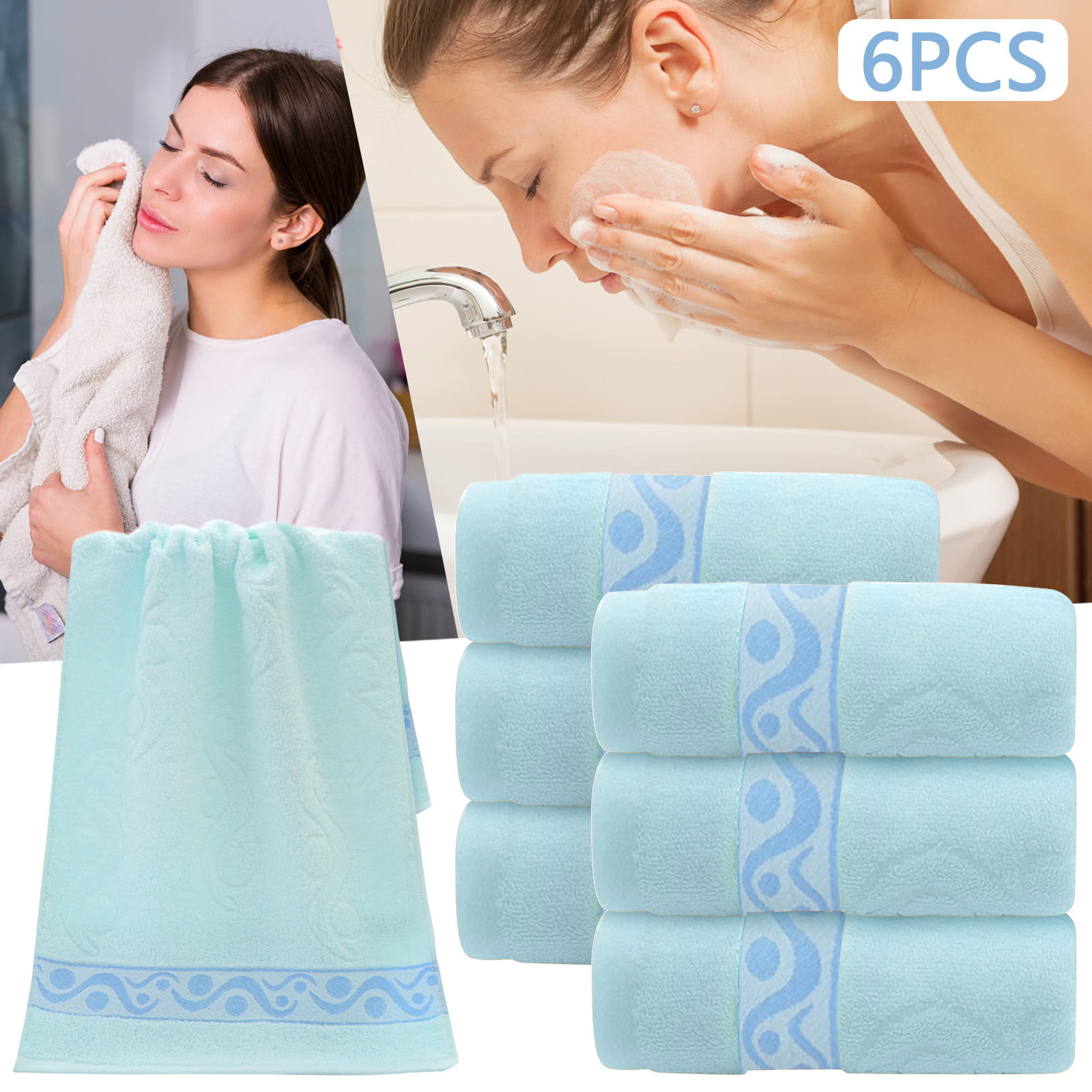 3pcs Household Soft Hand Towel, Face Towel, Wash Towel, Plum Blossom
