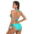 thumbnail image 5 of Charmo Woman Triangle Two Piece Bikini Set Swimsuit Ladies Swimwear, 5 of 6