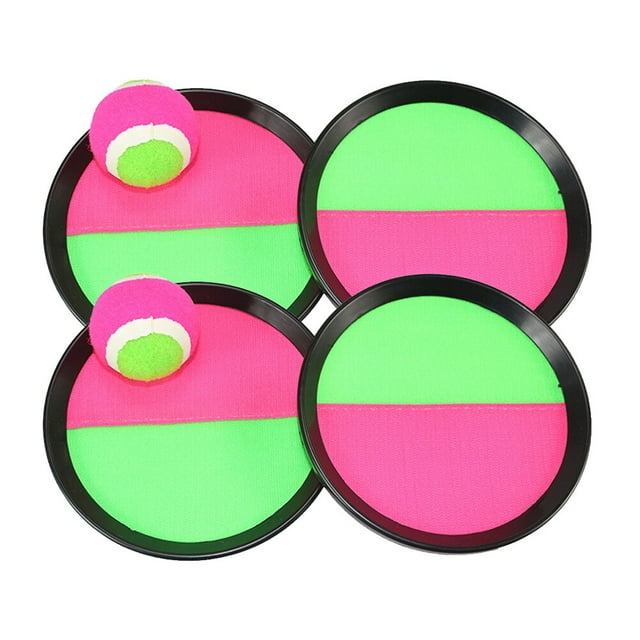 MasteelfCA 2pcs Paddle Tennis Toy Ball Toss and Catch Sports Ball Throw Catch Bat Ball Game Set