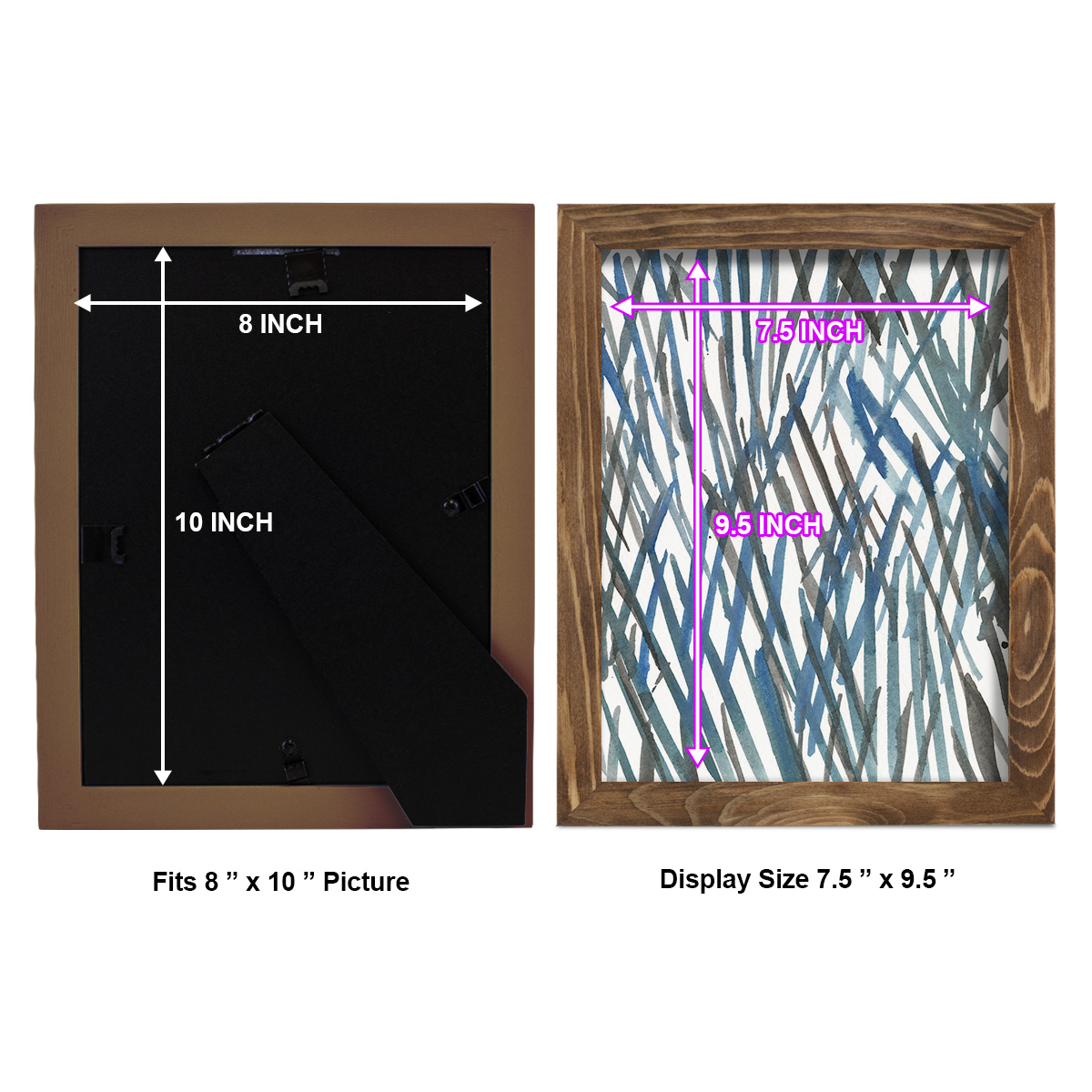 Blue Grass II - Framed Print w/glass - Walnut