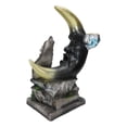 thumbnail image 4 of Howling Wolf Guardian of The Sacred Crescent Moon Backflow Cone Incense Burner, 4 of 9