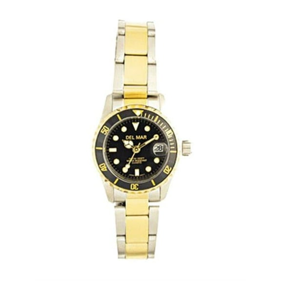 Womens 200 Meter Sport Dive Watch Two Tone
