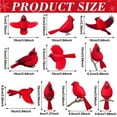 thumbnail image 3 of Red Cardinal Bird Ornaments 10 Pieces Acrylic Christmas Tree Decorations Flat Design Hanging Ornament Set for Holiday Xmas Winter Decor Perfect for Memorial Gift Home Indoor Festive Display A, 3 of 8
