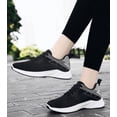 thumbnail image 4 of Women's Breathable Sneakers, Soft Sole Running Shoes, Mesh Shoes, Black, 4 of 5
