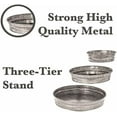 thumbnail image 6 of 3 Tier Serving Tray Vintage Galvanized Metal Stand Kitchen Tiered Home Farmhouse Style Decor Rustic Country Cupcake Stand Bar Accessories for Indoor Outdoor Use Silver$$Home Decor, Kitchen, & Other, 6 of 7