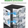 thumbnail image 4 of Magnetic Smart Wraps for Xbox Series X Console, Full Protection Protective Cover Case for Xbox Series X Accessories with Premium PU Leather and Soft Inner Lining - Gray Camo, 4 of 7