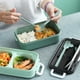 thumbnail image 3 of Yuarrent Fiambrera con cubiertos, aislamiento térmico de doble capa, contenedor de comida para niña, caja de almacenamiento para microondas, oficina, Mostrada Verde Yuarrent HA067578-02, 3 of 6