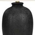 thumbnail image 6 of 24" Black Ceramic Round Table Lamp With Ivory Empire Shade, 6 of 10