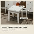 thumbnail image 4 of Yardi Yarda Antique Makeup Vanity Desk with Triple Mirror, 6-Drawer Dressing Table Set with Stool, Full Length Mirror for Indoor, White, 4 of 20