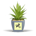 thumbnail image 1 of fine arts ink brush st Fake Pineapple Flower Pot Vase Mini Decor, 1 of 3