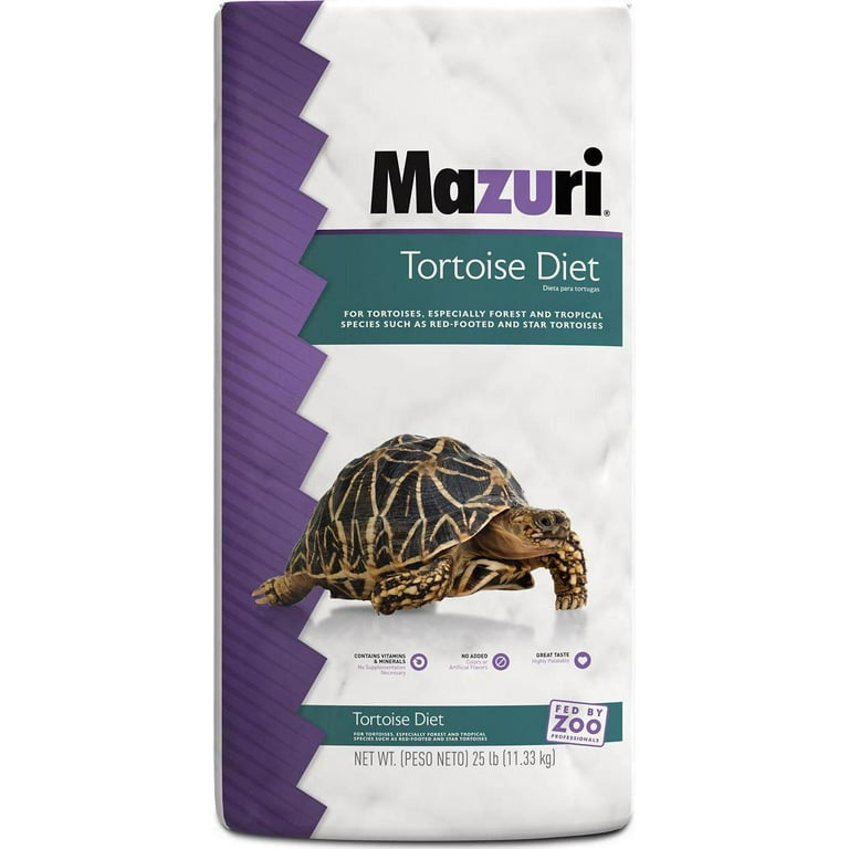 Mazuri Tortoise Food, 25 lb Bag for Tropical & Forest Tortoises
