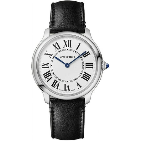 Cartier Ronde Must De Cartier 36mm Leather Strap Women's Watch WSRN0031