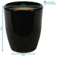thumbnail image 5 of Sunnydaze Captivating Vista 11.5" x 11.5" x 14" Round Obsidian Ceramic Planter 2-Count, 5 of 10