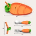 thumbnail image 6 of Toddler Plates with Suction, Silicone Suction Plates for Baby, Cute Carrot Divided Plates and Utensils Set, Non Slip, BPA Free, Feeding Set for 1-5 years old, 6 of 7