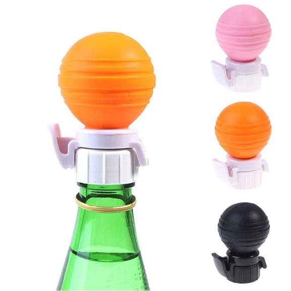 Soda Bottle Pump Dispenser, Leak Resistant Carbonated Drink Cap, Reusable Sparkling Water Container Fizzy Drinks Black