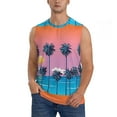thumbnail image 2 of Picia Beach with Palm Trees mens Cotton Tank Undershirts , Moisture-wicking Ribbed Tanks, Lightweight Cotton Tank Undershirts-XX-Large, 2 of 8
