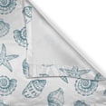 thumbnail image 6 of Ambesonne Ocean Valance & Curtain, Beach Sea Shells Nautical, 55"x45", Petrol Blue White, 6 of 7
