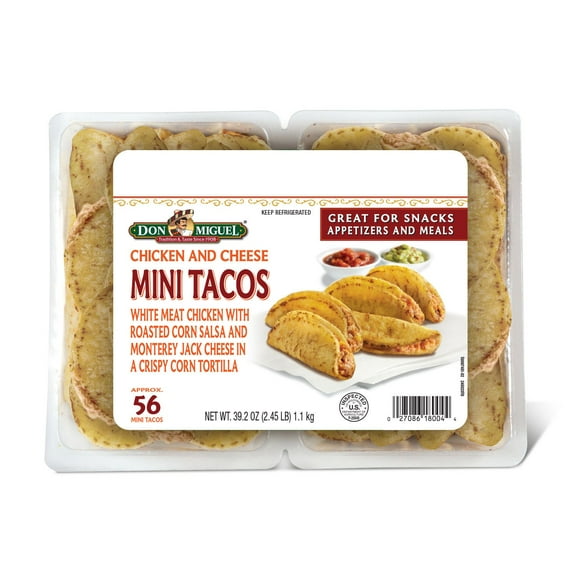 Don Miguel Chicken and Two-Cheese Mini Tacos 56 ct.