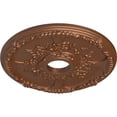 thumbnail image 3 of Ekena Millwork 18"OD x 3 1/2"ID x 1 3/8"P Antioch Ceiling Medallion (Fits Canopies up to 3 1/2"), Hand-Painted Polished Copper, 3 of 5