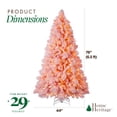 thumbnail image 3 of Home Heritage Snowdrift 6.5 Ft Pre-Lit Artificial Christmas Holiday Tree, Pink, 3 of 10