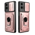 thumbnail image 4 of Elegant Choise Case for Moto G 5G 2024 Card Slot Wallet Case Finger Ring Holder Cover, Pink, 4 of 17